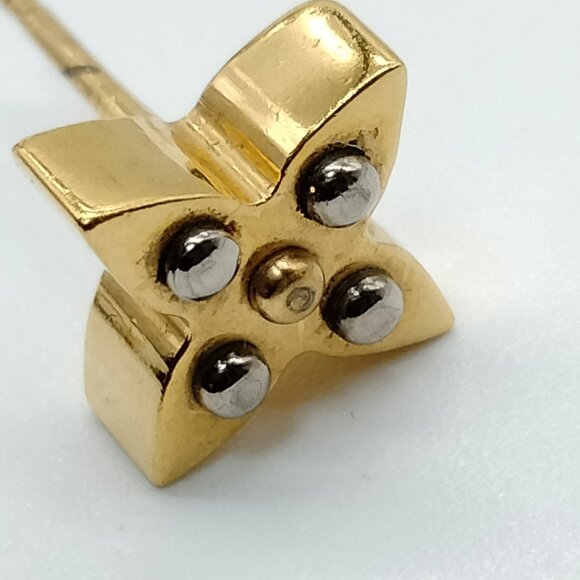 $395 Authentic LOUIS VUITTON Made in ITALY Unisex Gold Plated 1 Earring M75446 - Picture 1 of 10